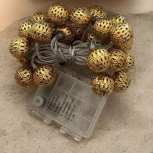 30 LED Battery Operated Gold String Lights | BRAND NEW IN BOX.
